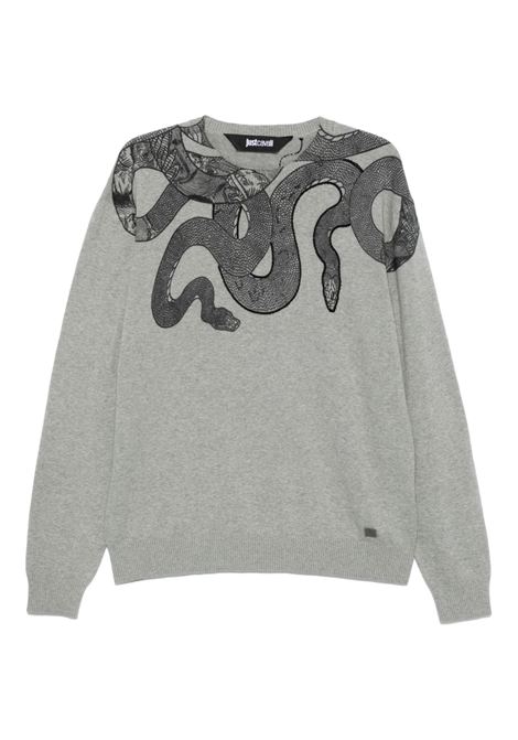 Felpa con stampa JUST CAVALLI | Maglie | 77OAFM36 CMF13829